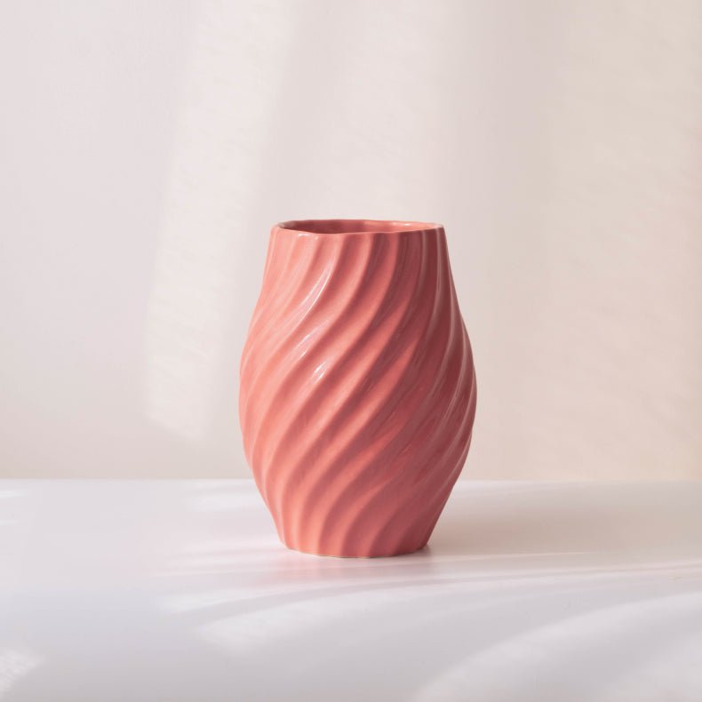 Pink Ceramic Flower Vase - The Golden Theory