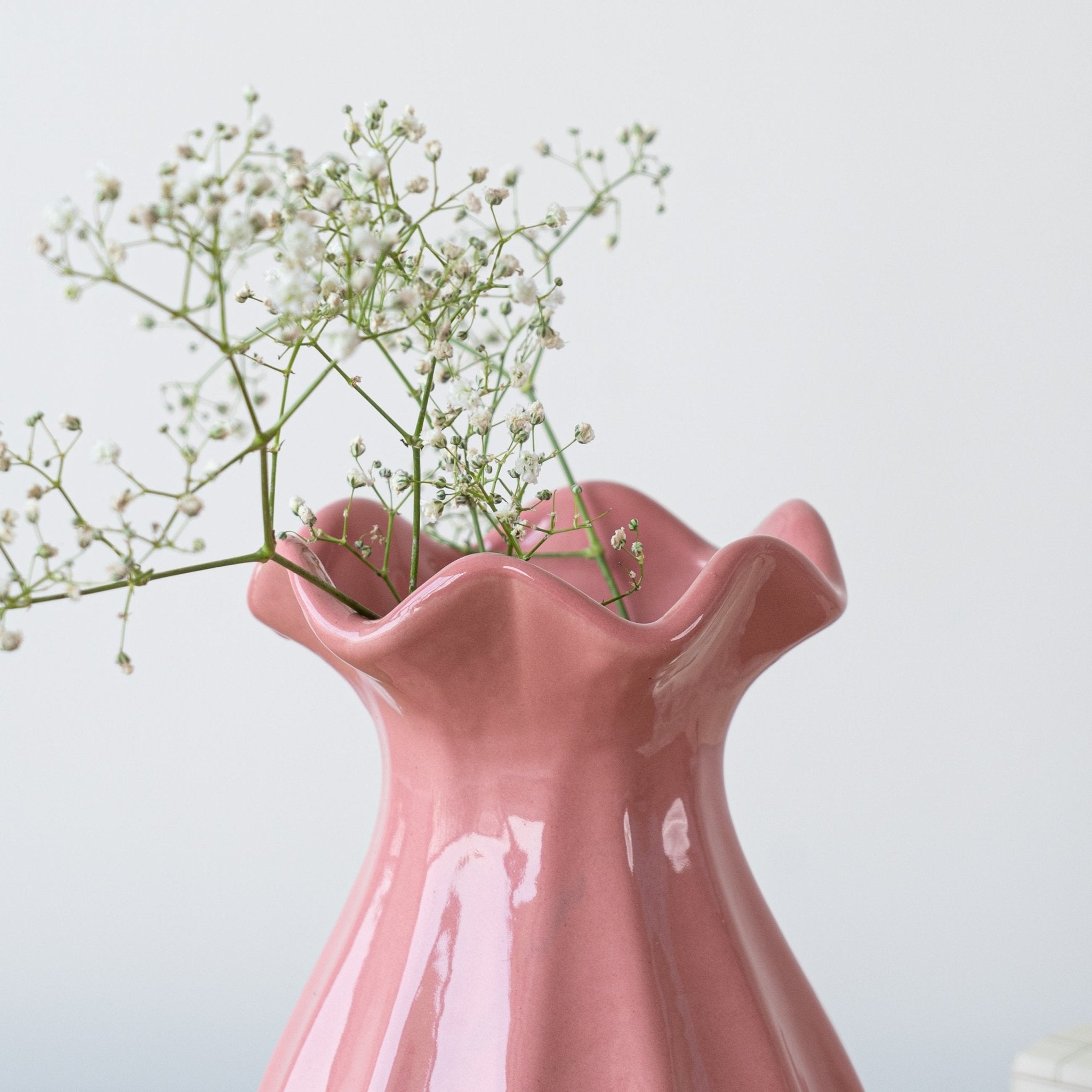 Pink Ceramic Flower Vase for Stylish Home Décor - The Golden Theory