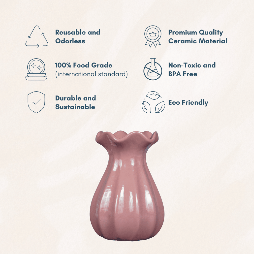Pink Ceramic Flower Vase for Stylish Home Décor - The Golden Theory