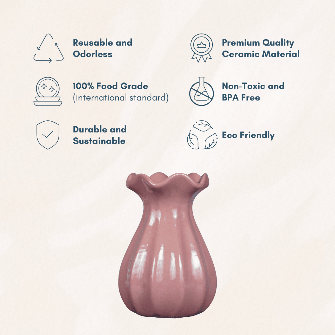 Pink Ceramic Flower Vase for Stylish Home Décor - The Golden Theory