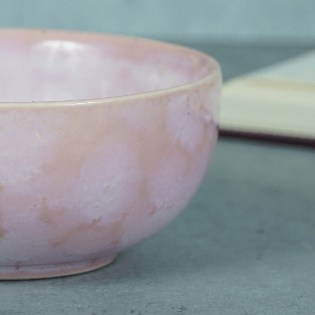 Pink Ceramic Pearl Palette Bowl | Set of 2 - The Golden Theory