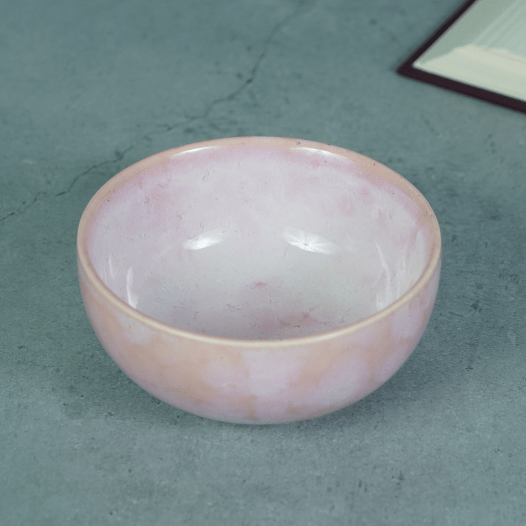 Pink Ceramic Pearl Palette Bowl | Set of 2 - The Golden Theory