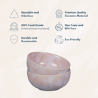 Pink Ceramic Pearl Palette Bowl | Set of 2 - The Golden Theory