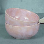Pink Ceramic Pearl Palette Bowl | Set of 2 - The Golden Theory