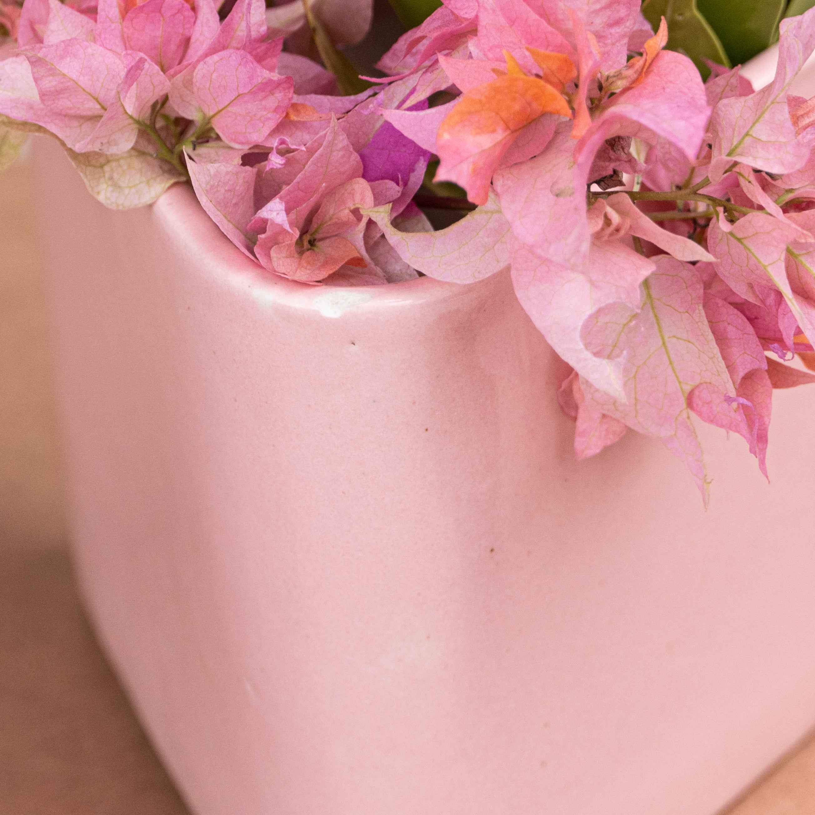 Pink Ceramic Triangle Planter Secondary image