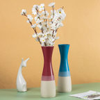 Pink Dual Color Shaded Long Flower Vase
