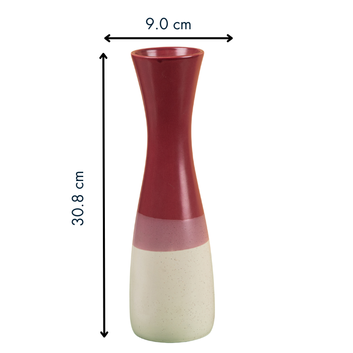 Pink Dual Color Shaded Long Flower Vase