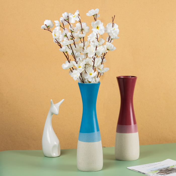 Pink Dual Color Shaded Long Flower Vase