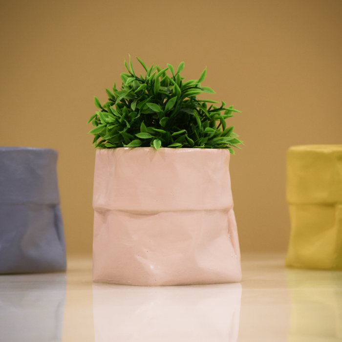 Pink Resin Planter Main image