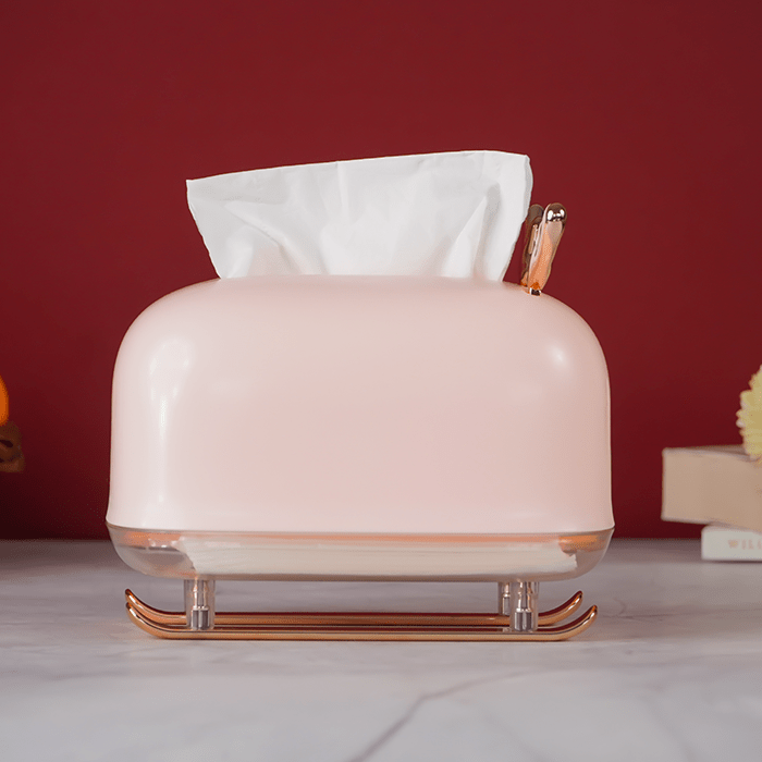 Pink Tissue Holder with Butterfly Accent Secondary image