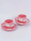 Pink with White Cloud Ceramic Cup and Saucer Set - The Golden Theory