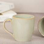 Pista Green Ceramic Coffee Mug | Set of 2 - The Golden Theory