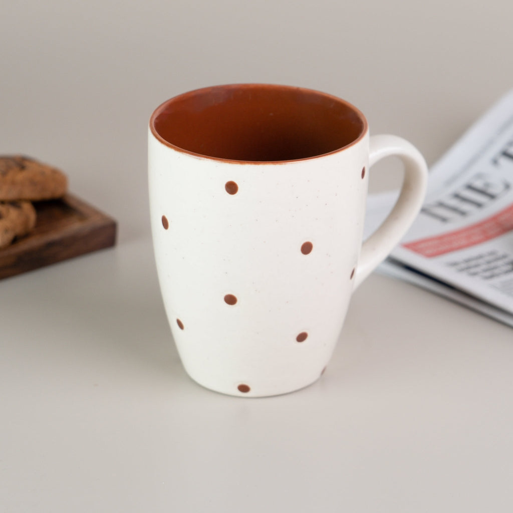 Polka Dots Handmade Coffee Mug - The Golden Theory
