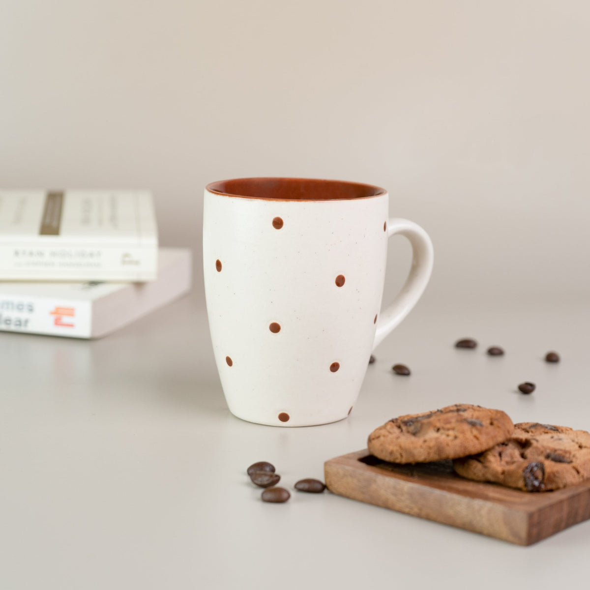 Polka Dots Handmade Coffee Mug - The Golden Theory