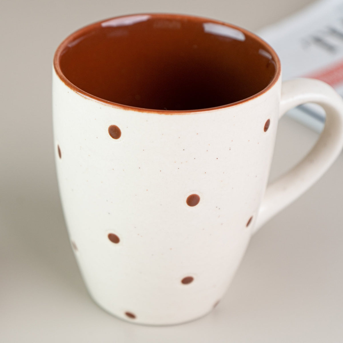 Polka Dots Handmade Coffee Mug - The Golden Theory