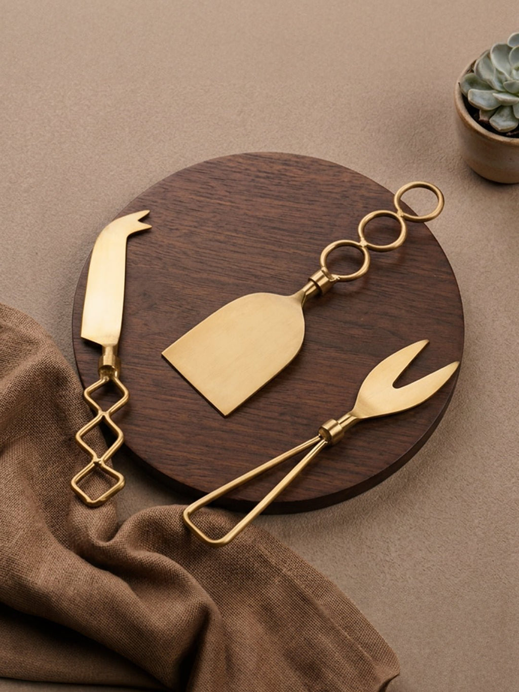 Premium Gold Cheese Knife Set of 3 - The Golden Theory