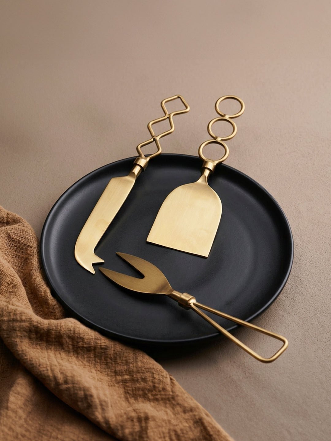 Premium Gold Cheese Knife Set of 3 - The Golden Theory