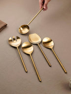 Premium Gold Serving Utensil Set of 5 - The Golden Theory