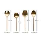 Premium Gold Serving Utensil Set of 5 - The Golden Theory