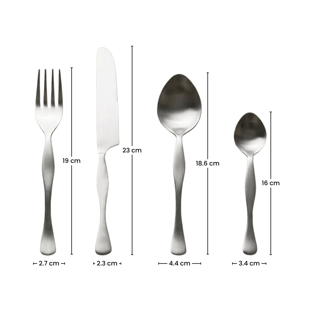 Premium Nickel-Plated Stainless Steel Cutlery Set of 4 - The Golden Theory