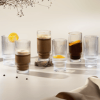 Premium Textured Drinking Glasses – Set of 6 - The Golden Theory