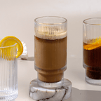 Premium Textured Drinking Glasses – Set of 6 - The Golden Theory