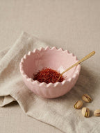 Pretty in Pink Ceramic Wavy Bowl | Set of 2 - The Golden Theory