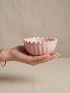 Pretty in Pink Ceramic Wavy Bowl | Set of 2 - The Golden Theory