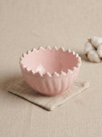 Pretty in Pink Ceramic Wavy Bowl | Set of 2 - The Golden Theory