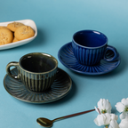 Prussian Tea Cup and Saucer | Blue
