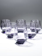 Purple Modern Geometric Glass Tumbler Set – 6-Piece - The Golden Theory