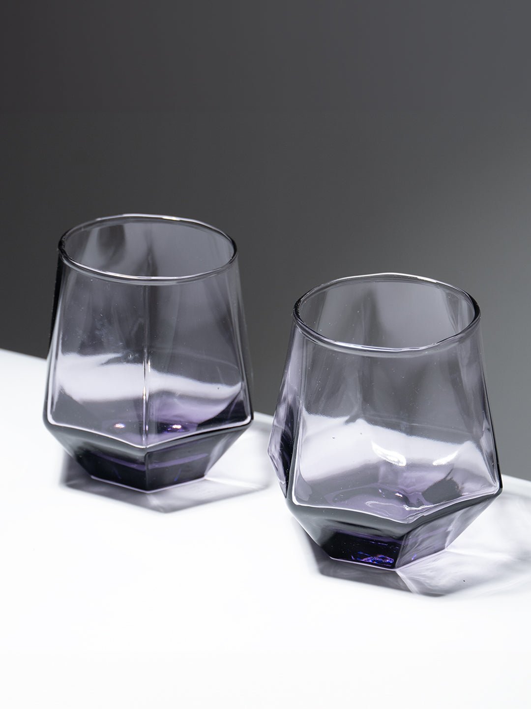 Purple Modern Geometric Glass Tumbler Set – 6-Piece Secondary image