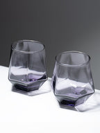 Purple Modern Geometric Glass Tumbler Set – 6-Piece - The Golden Theory