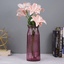 Purple Ribbed Glass Vase with Vintage Charm - The Golden Theory