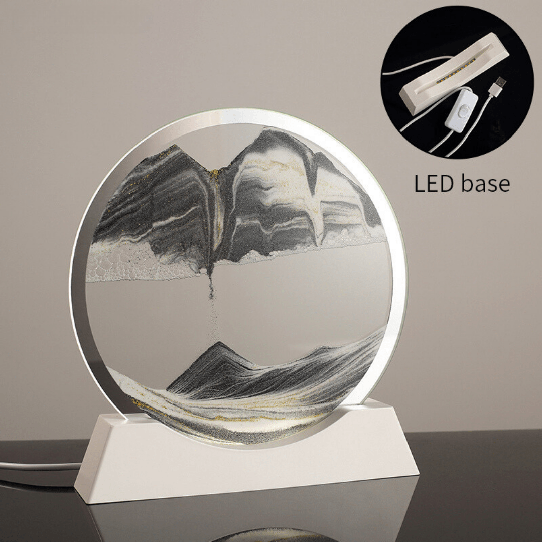 Quicksand painting with LED base | Grey - The Golden Theory Main image