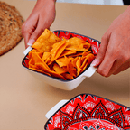 Red and White Mandala Ceramic Baking Dish - The Golden Theory