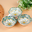 Red & Black Floral Scallop-Edge Ceramic Bowls Set of 3 - The Golden Theory