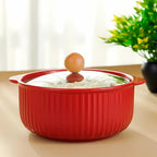 Red Ceramic Casserole - The Golden Theory