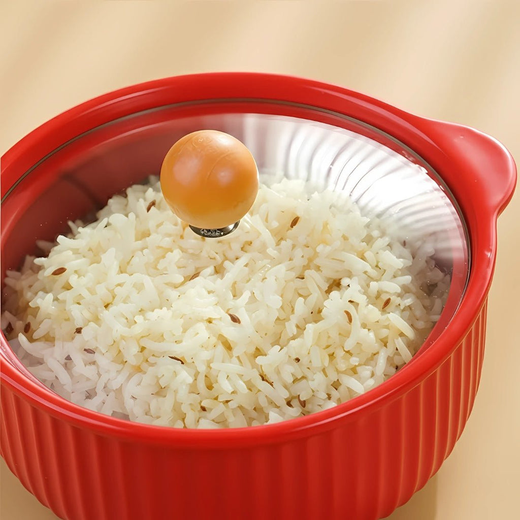 Red Ceramic Casserole - The Golden Theory