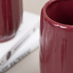 Red Ceramic Lassi Glasses | Set of 2 - The Golden Theory