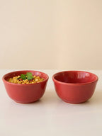 Red Ceramic Small Bowl | Set of 2 - The Golden Theory