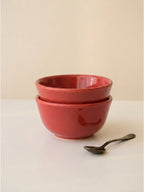 Red Ceramic Small Bowl | Set of 2 - The Golden Theory