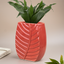 Red Color Leaf Shaped Flower Vase