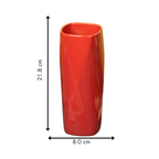 Red Color Pipe-Shaped Long Flower Vase