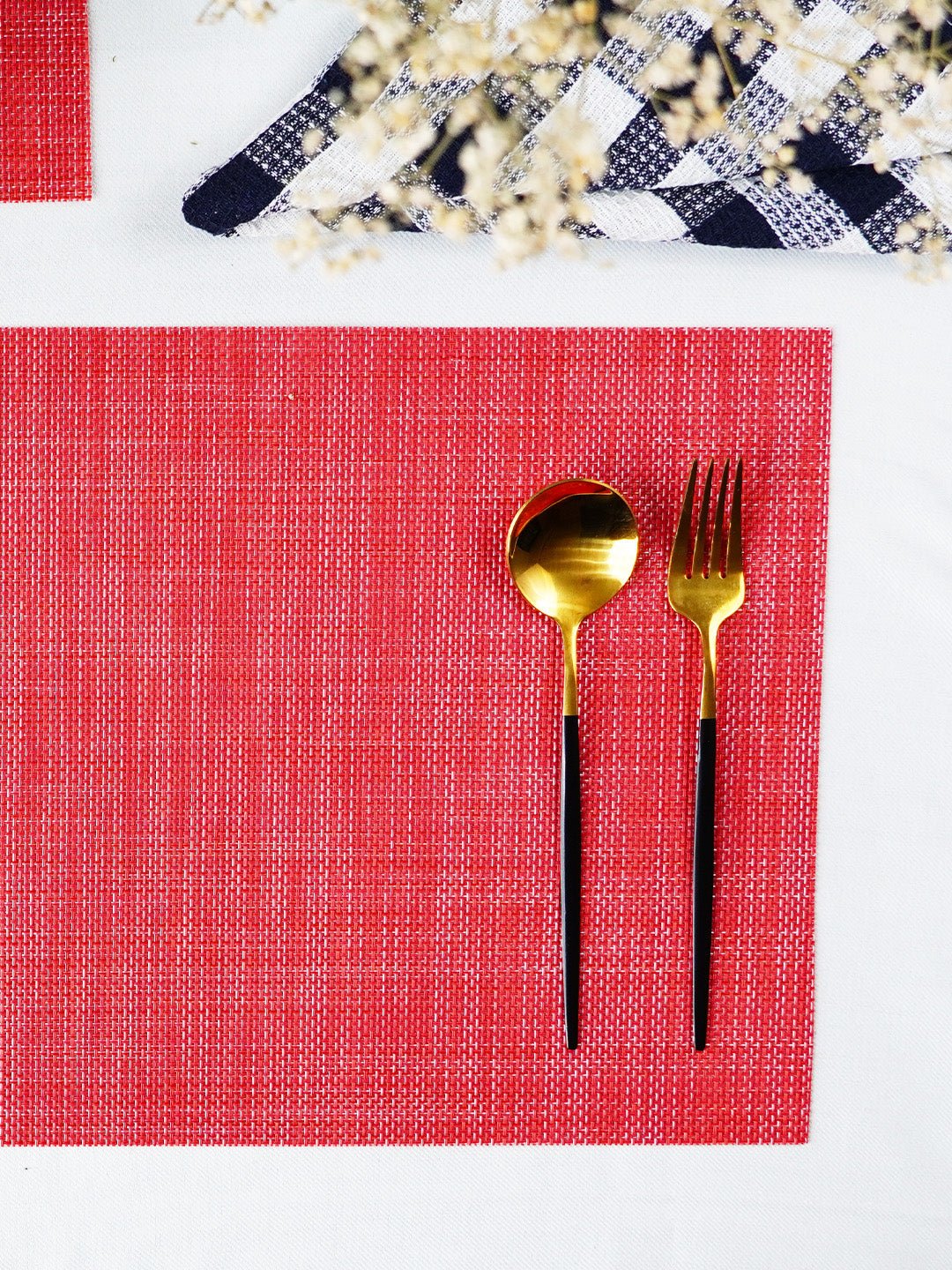 Red Foldable Mat | Set of 2,4,6 Secondary image