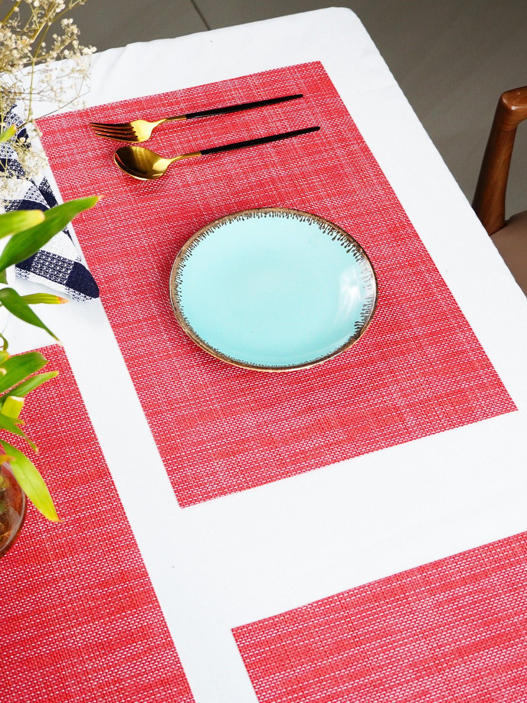 Red Foldable Mat | Set of 2,4,6 - The Golden Theory