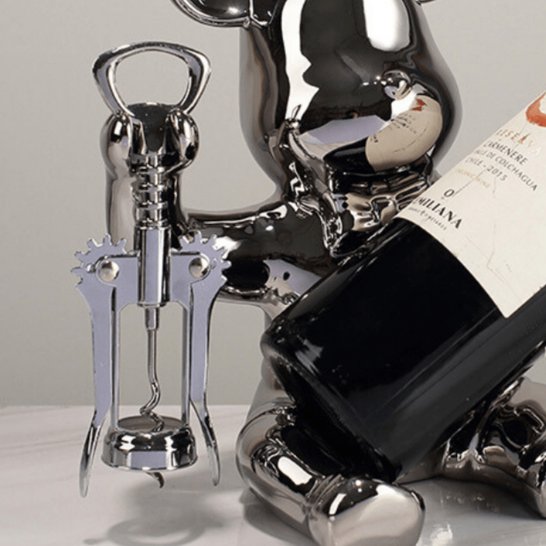 Relaxing Dog Wine Holder with Opener - The Golden Theory