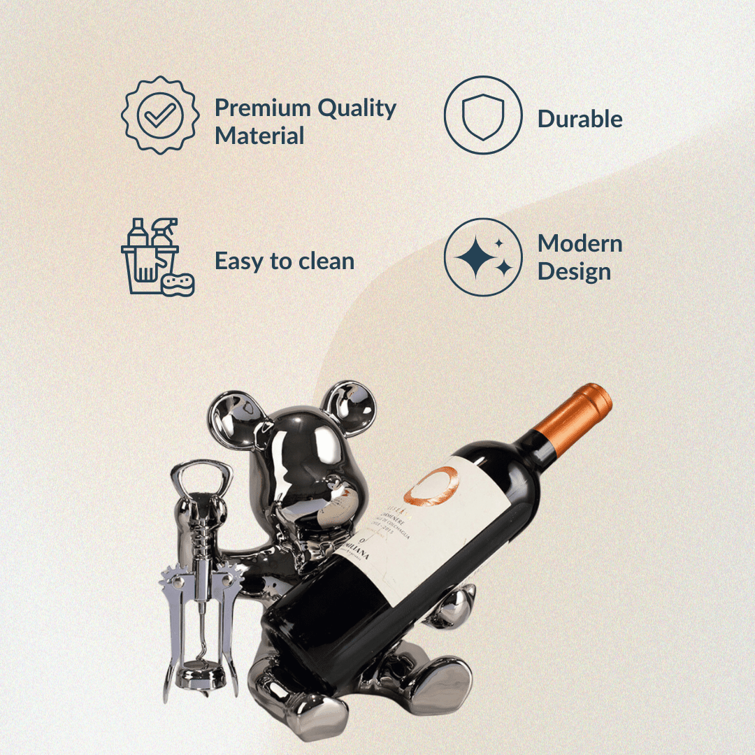 Relaxing Dog Wine Holder with Opener - The Golden Theory