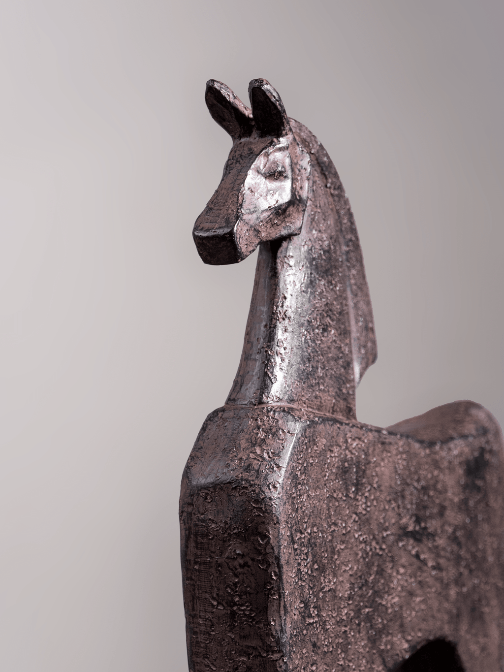 Resin Abstract Horse Sculpture - The Golden Theory