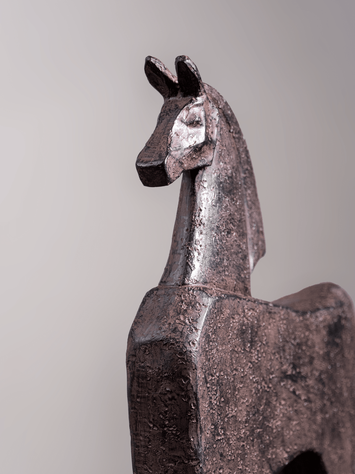 Resin Abstract Horse Sculpture - The Golden Theory